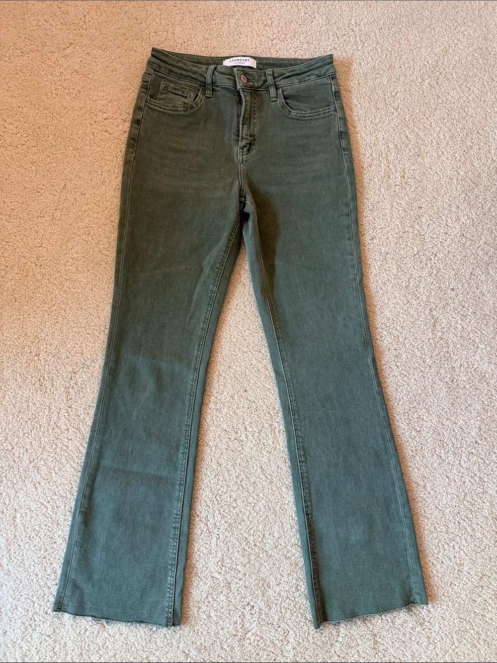 Women’s Green Flare Jeans